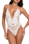 In Bloom By Jonquil Zayla Lace Thong Teddy In Ivory