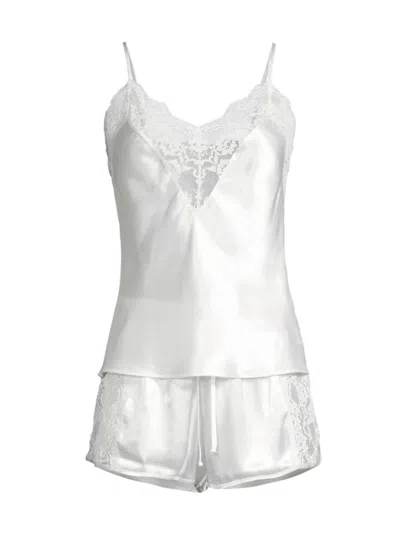 In Bloom Women's Love Me Now Satin Cami & Short Set In Ivory
