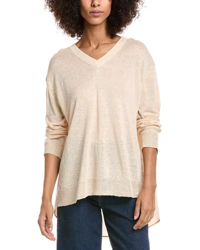 In Cashmere Incashmere Mixed Linen Pullover In Neutral