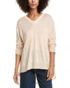 In Cashmere Incashmere Mixed Linen Pullover In Neutral