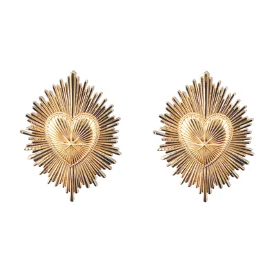 In Cauda Venenum Women's Gold Akasha Earrings