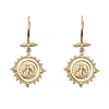 In Cauda Venenum Women's Gold Celeste Earrings