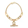 In Cauda Venenum Women's Gold Enki Bracelet In Gold