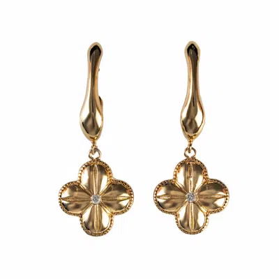 In Cauda Venenum Women's Gold Fortune Earrings