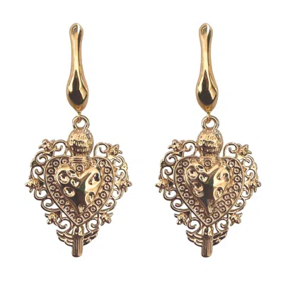 In Cauda Venenum Women's Gold Gloria Earrings