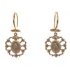 In Cauda Venenum Women's Gold Immaculate Earrings