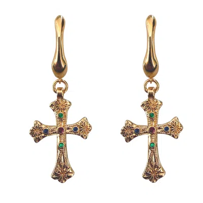 In Cauda Venenum Women's Gold Ishani Earrings