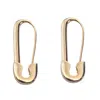 In Cauda Venenum Women's Gold Pin Earrings In Gold