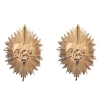 In Cauda Venenum Women's Gold Vayu Earrings
