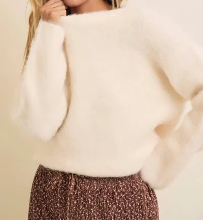 In February Cassidy Brushed Sweater In Cream