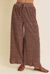 In February Floral Fever Velvet Pants In Brown