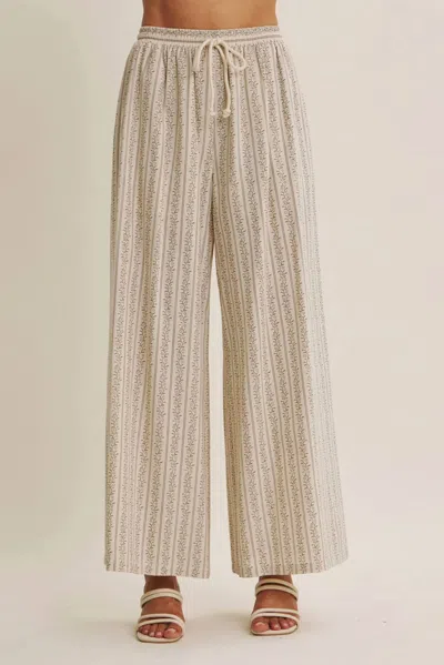 In February Gentle Breeze Wide-leg Pants With Pockets In Beige In White