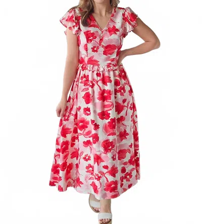 In February Lana Dress In Vibrant Red