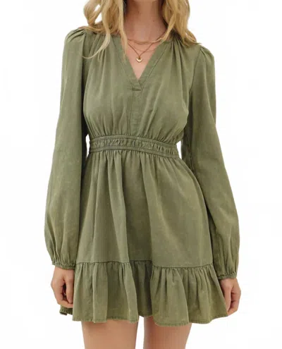 In February Let It Be Mini Dress In Green In Multi