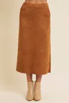 In February Lost In The Night Midi Skirt In Caramel