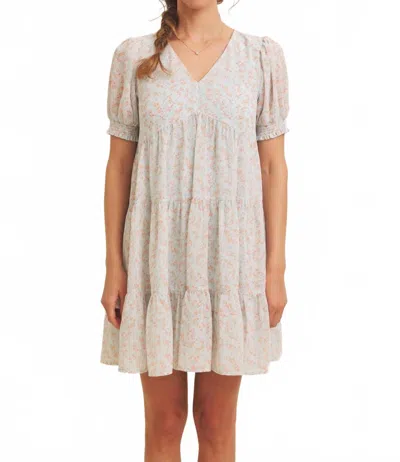 In February Mini Dress In Ditsy Floral Print In Multi