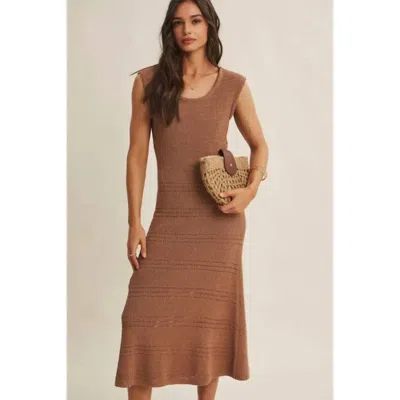 In February Muse Midi Dress In Mocha In Multi