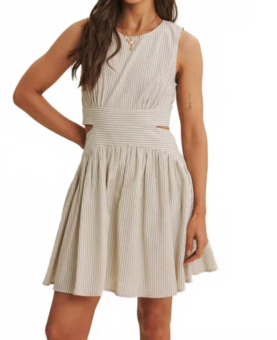In February Seaside Breeze Mini Dress In Beige In Neutral