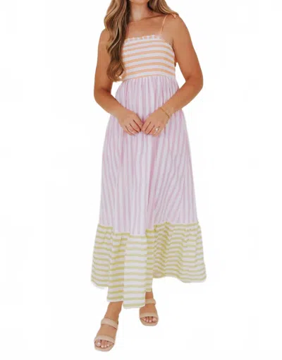 In February Sorbet Splash Maxi Dress In Pink In Multi