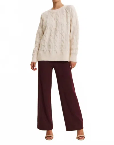 In February Thermal Straight Leg Pant In Merlot In Neutral