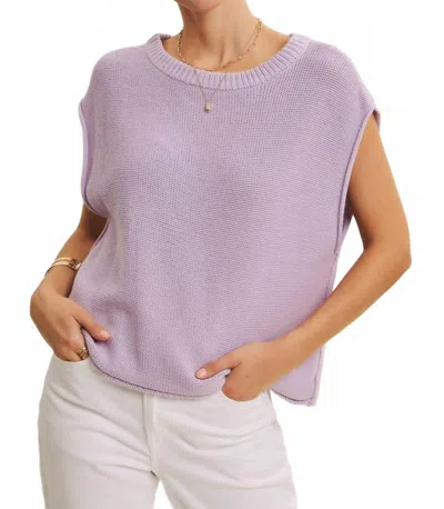 In February Vida Knit Top In Lilac In Purple