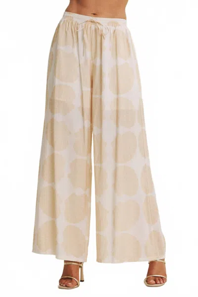 In February Women's Coastal Breeze Pants In Beige In Yellow