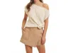 In February Women's Skort In Taupe In Gray