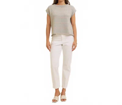 In February Women's Sweater Top In Grey In Gray