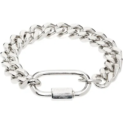 In Gold We Trust Paris Curb Chain Bracelet In Silver