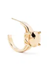 In Gold We Trust Paris Faux-ring Hoop Earring In Gold