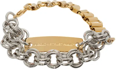 In Gold We Trust Paris Gold & Silver Multi Chains Bracelet