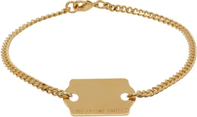 In Gold We Trust Paris Gold Price Tag Bracelet