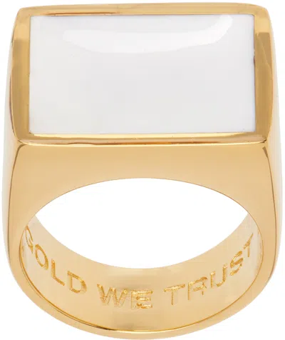 In Gold We Trust Paris Gold Square Signet Ring