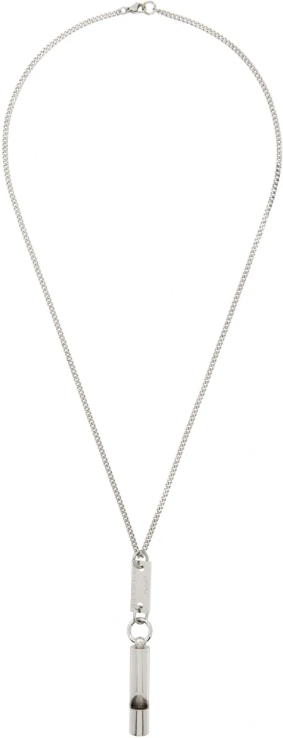 In Gold We Trust Paris Silver Whistle Necklace In Metallic