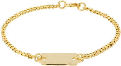 In Gold We Trust Paris Ssense Exclusive Gold Cable Price Tag Bracelet