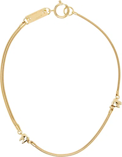 In Gold We Trust Paris Ssense Exclusive Gold Full Serpentine Necklace