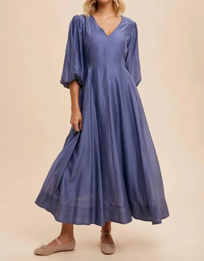 In-loom Alli Fit + Flare Dress In Blue