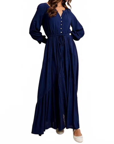 In-loom Anne Maxi Dress In Indigo In Blue