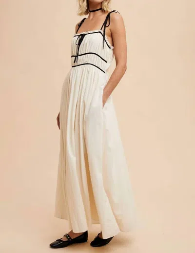 In-loom Bridgett Contrast Maxi Dress In Buttercream