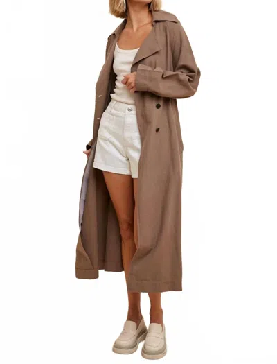 In-loom Classic Everyday Trench Coat In Brown
