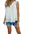 In-loom Darling Little Eyelet Top In White