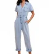 In-loom Denim Utility Jumpsuit In Medium Wash In Blue