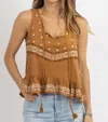 In-loom Earthen Embroidered Top In Brown In Brown