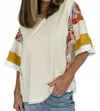 In-loom Funky Mixed Media Top In Marigold