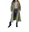 In-loom Jennifer Longline Belted Trench Coat In Olive In Green
