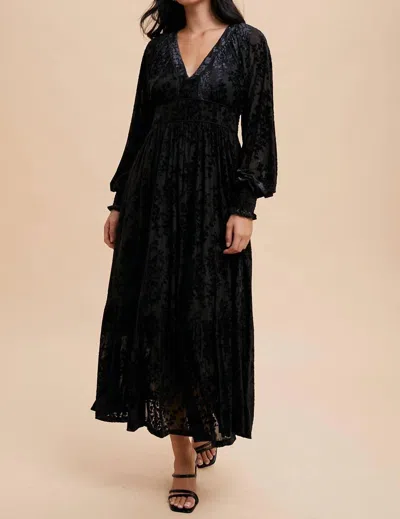 In-loom Kally Velvet Dress In Black