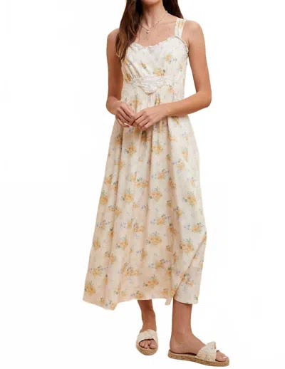 In-loom Lemon Water Lace Maxi Dress In White In Neutral