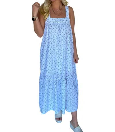 In-loom Sunset Tank Maxi Dress In Off White/navy In Multi