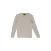 In My Hood Cream Wool Sweater In Gray