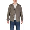 In My Hood Green Linen Blazer In Brown
